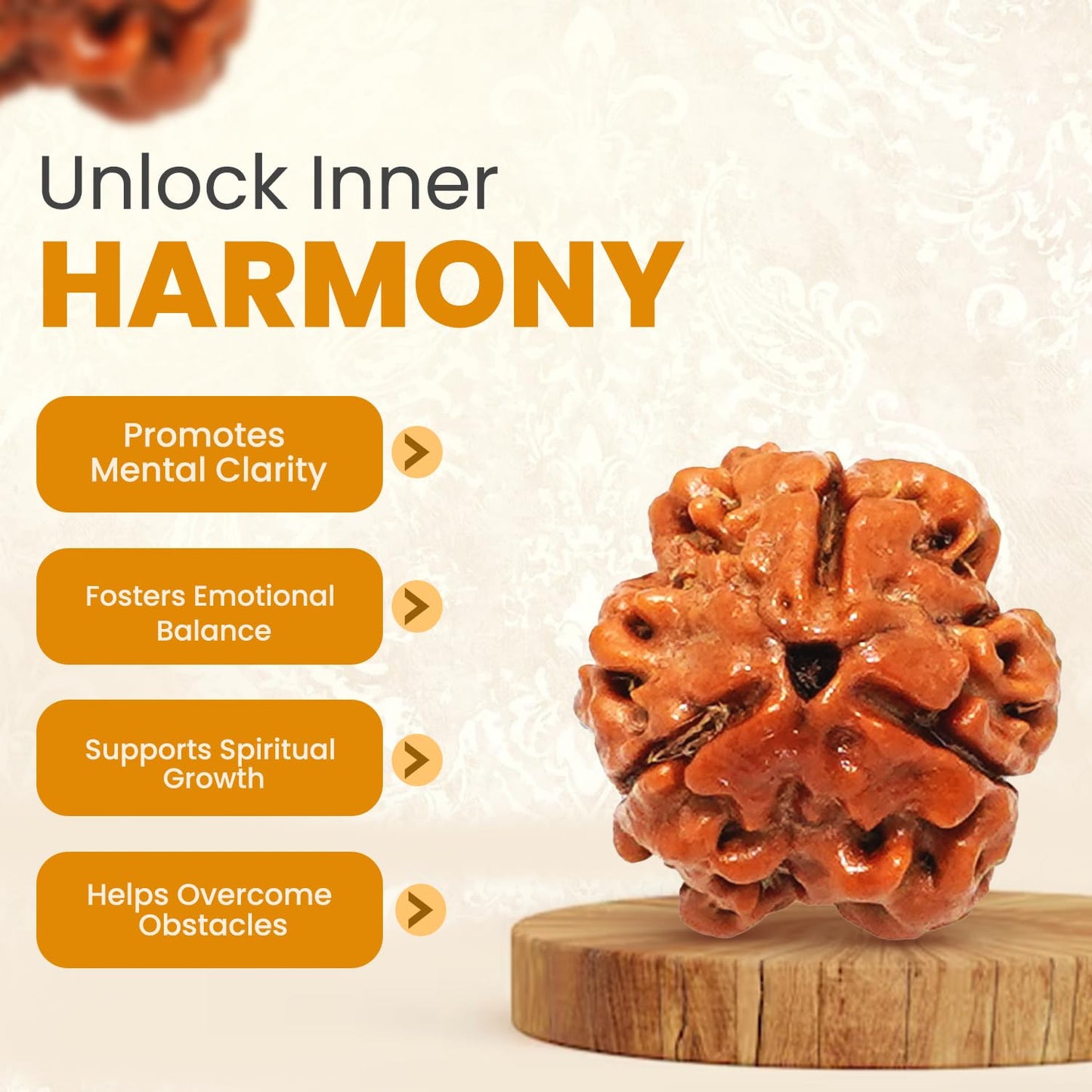 NATURAL 3 MUKHI RUDRAKSHA CERTIFIED - NEPAL