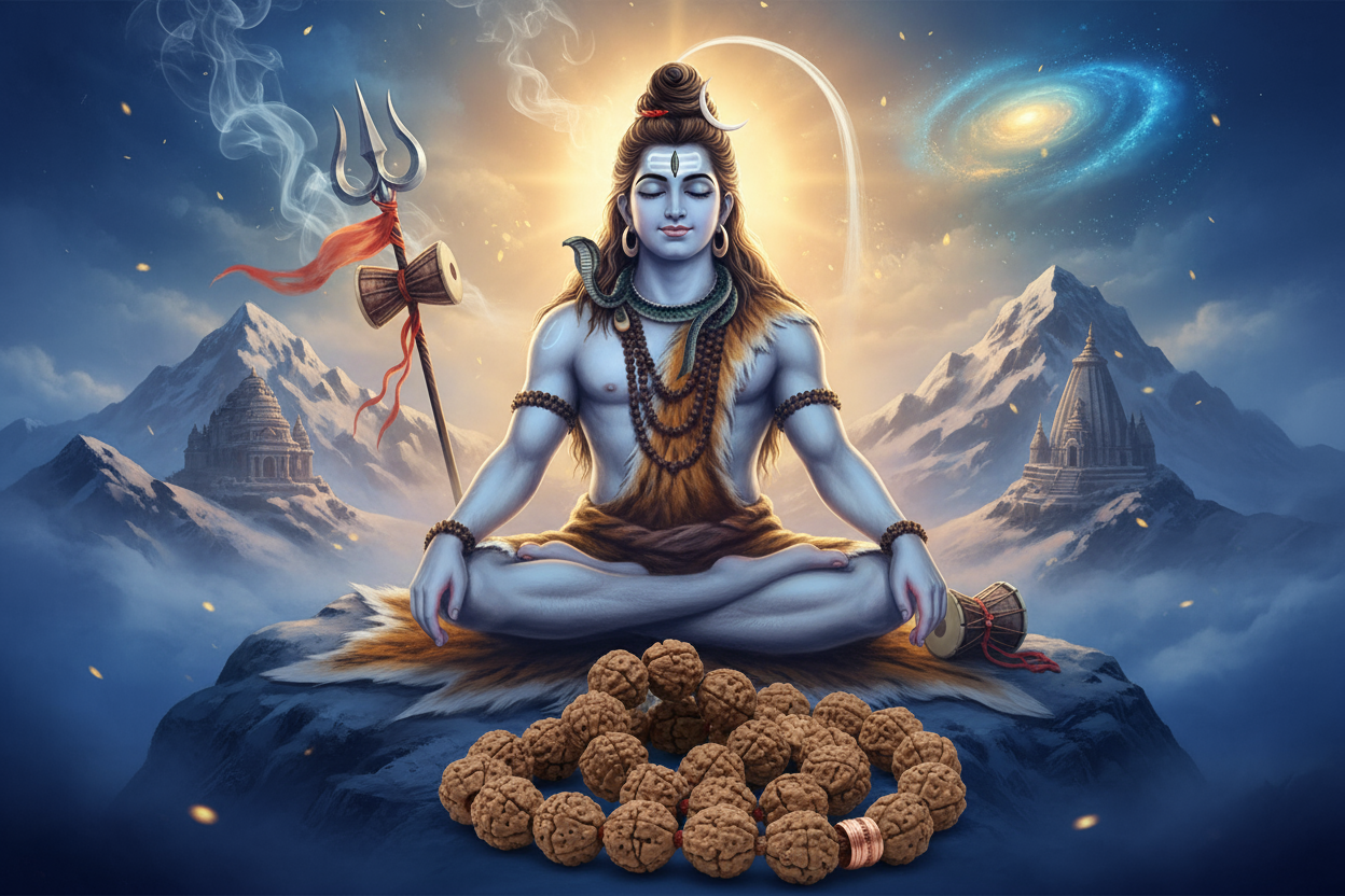 Rudraksha and lord shiva 